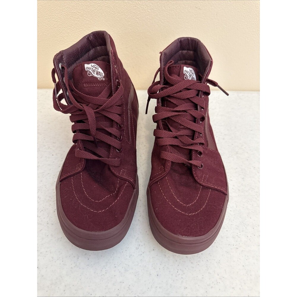 Vans Sk8 Hi Magenta Plum Womens 10 Mens 8.5 Monochrome High Top Skate Shoes - Picture 4 of 16